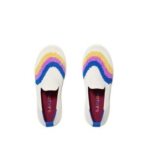Rothy's The Kids Toddler Girls Terry‎ Rainbow Swirl Slip On Sneaker Flat Size 10